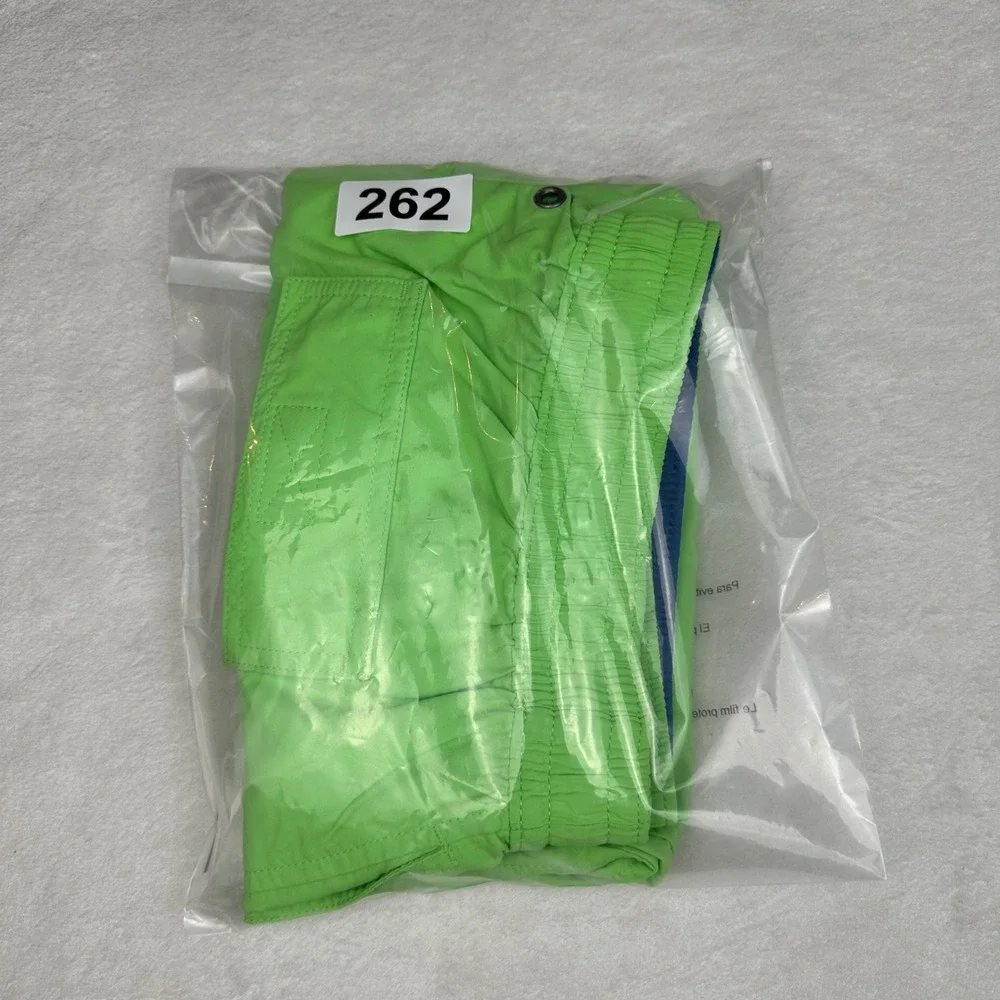 Polo Ralph Lauren Men Swim Trunks Shorts Lime Green Pony Logo Elastic Waist‎ XL